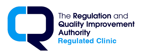RQIA regulated clinic logo, the Regulation and Quality Improvement Authority