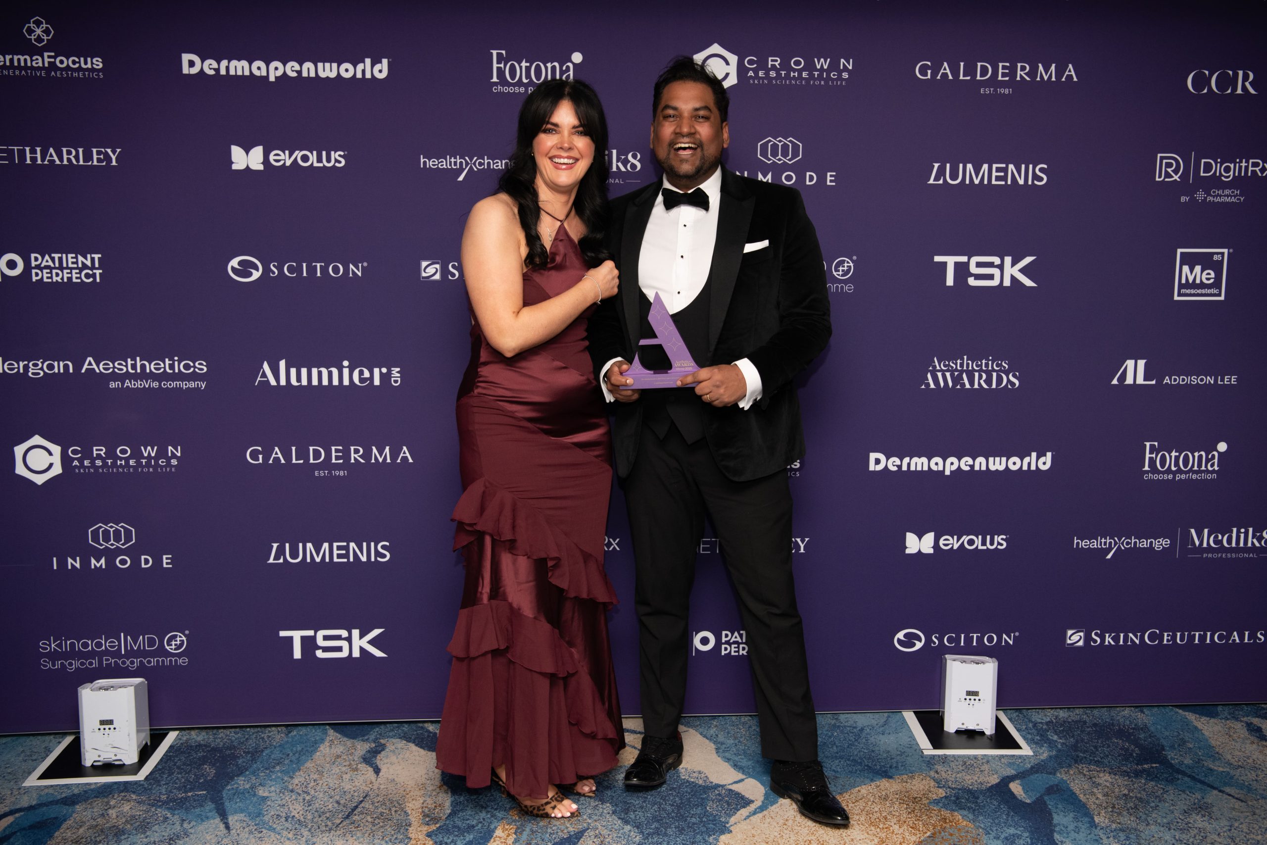 Dr Arun and Nurse Prescriber Duvessa with their award