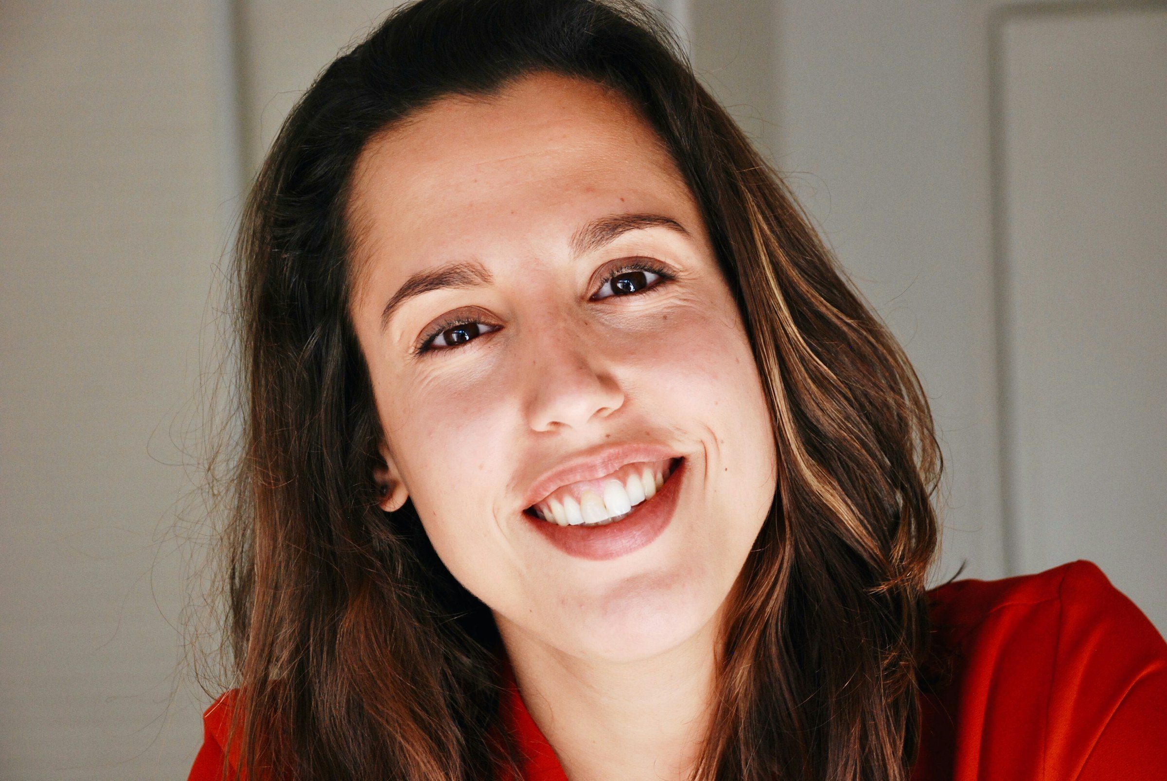 Happy woman with glowing skin