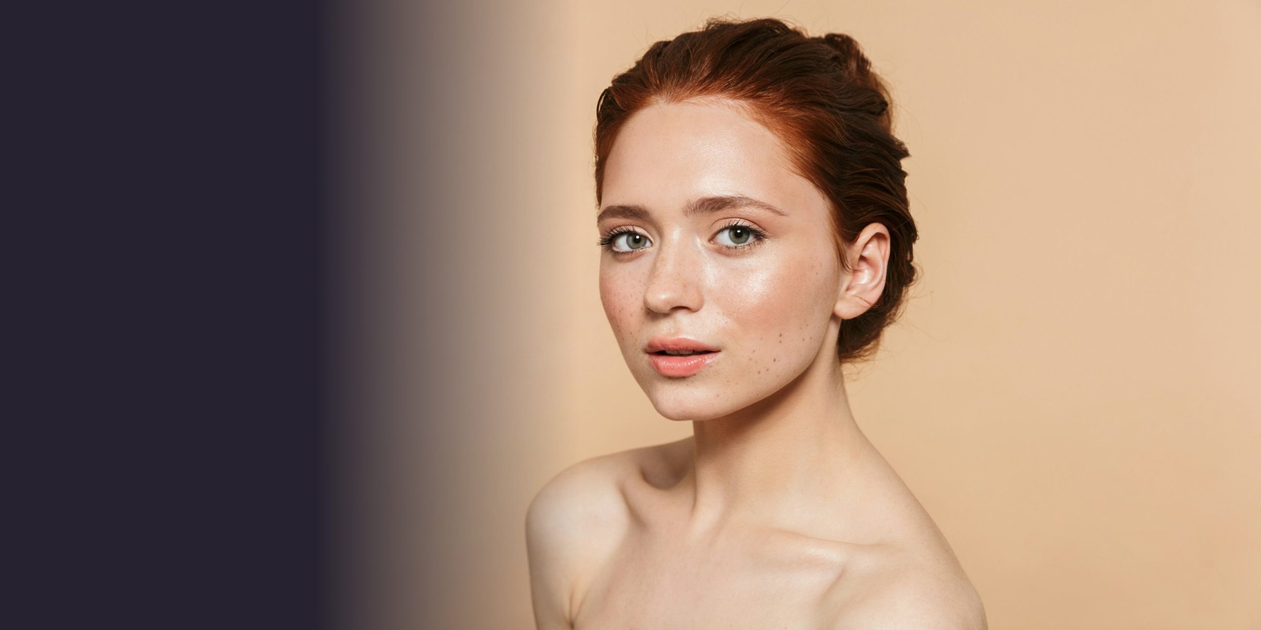 Woman with clear, healthy-looking skin