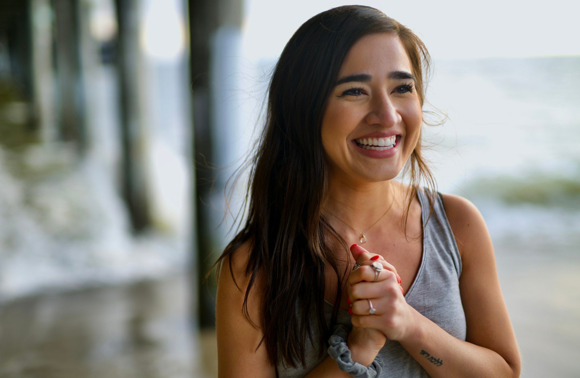 Smiling woman with healthy, glowing skin